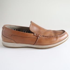 Clarks Ortholite Brown Calf Leather Loafers Shoes